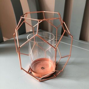 Rose-Gold Copper Candle Holder